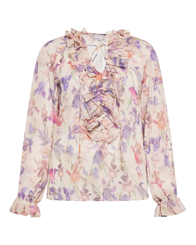 Usha Bluse Damen Creme Mehrfarbig Creme