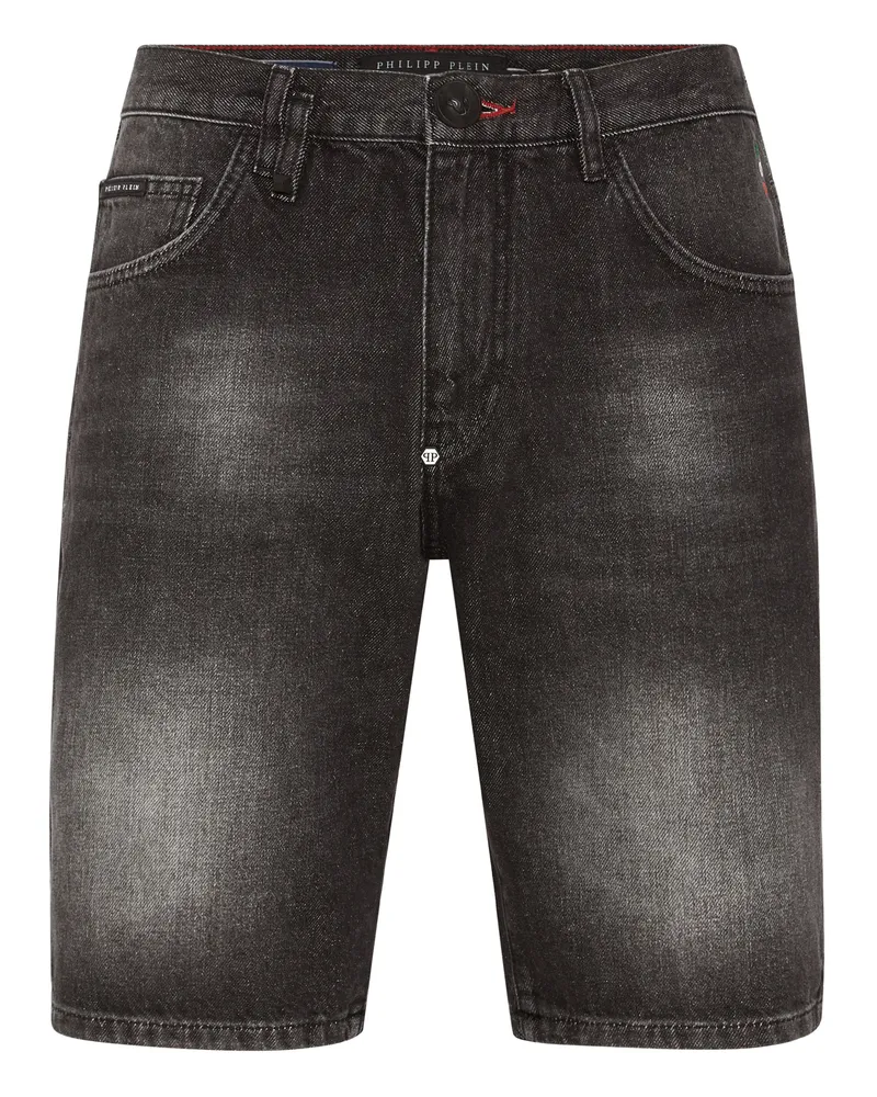 Philipp Plein Jeansshorts Grau