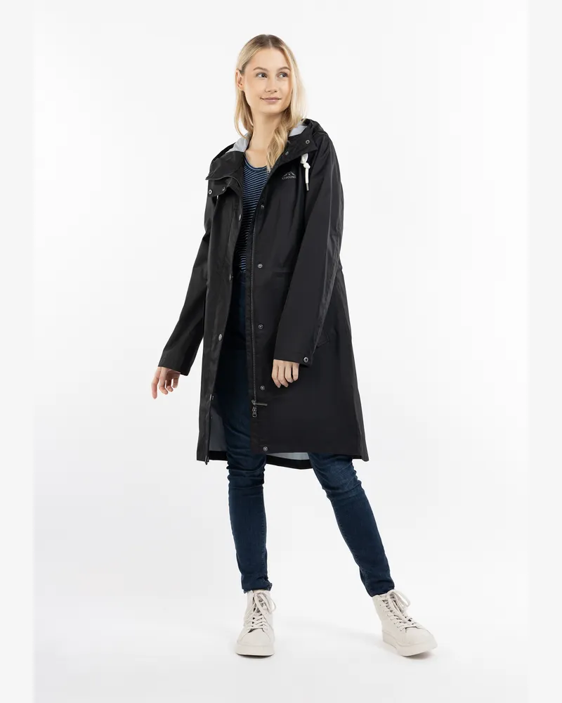 IceBound Regenjacke mit Innenprint Damen Schwarz Schwarz