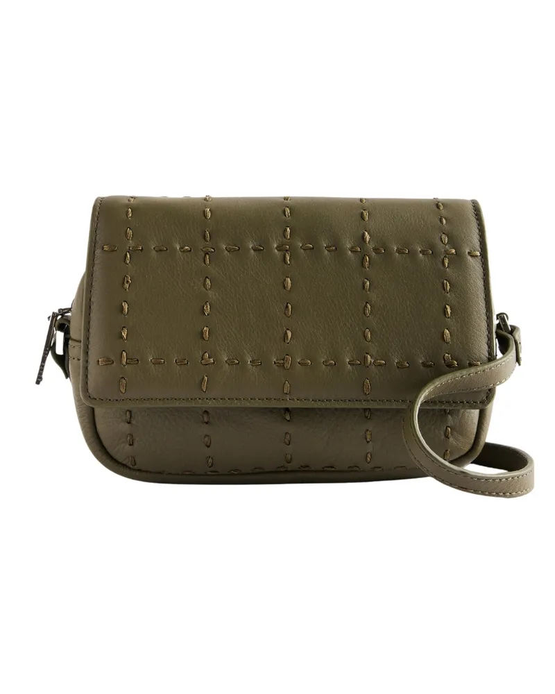 Ted Baker Stalina Kameratasche mit Nahtdetails - Oliv Oliv
