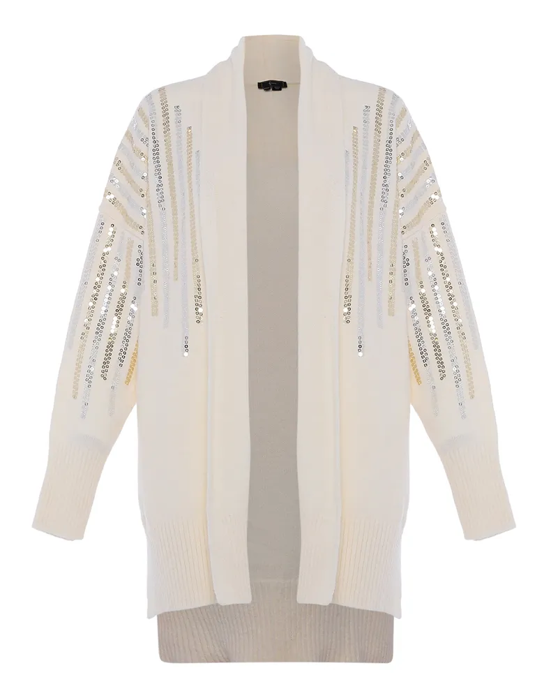FAINA Pullover Damen Wollweiß Wollweiß