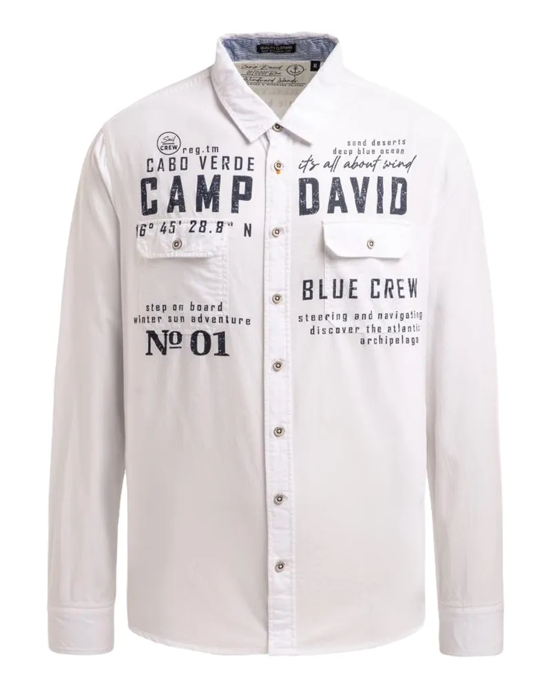 CAMP DAVID Hemd Weiß