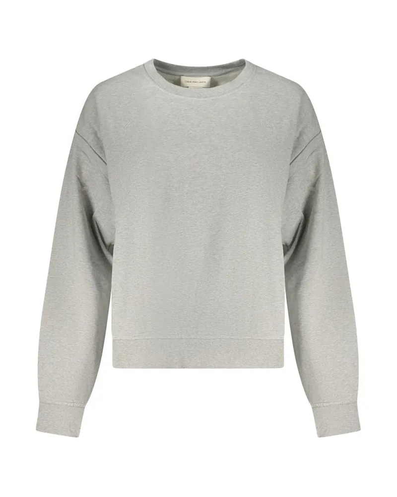 Calvin Klein Grigio Baumwolle Damen Sweatshirt Grau