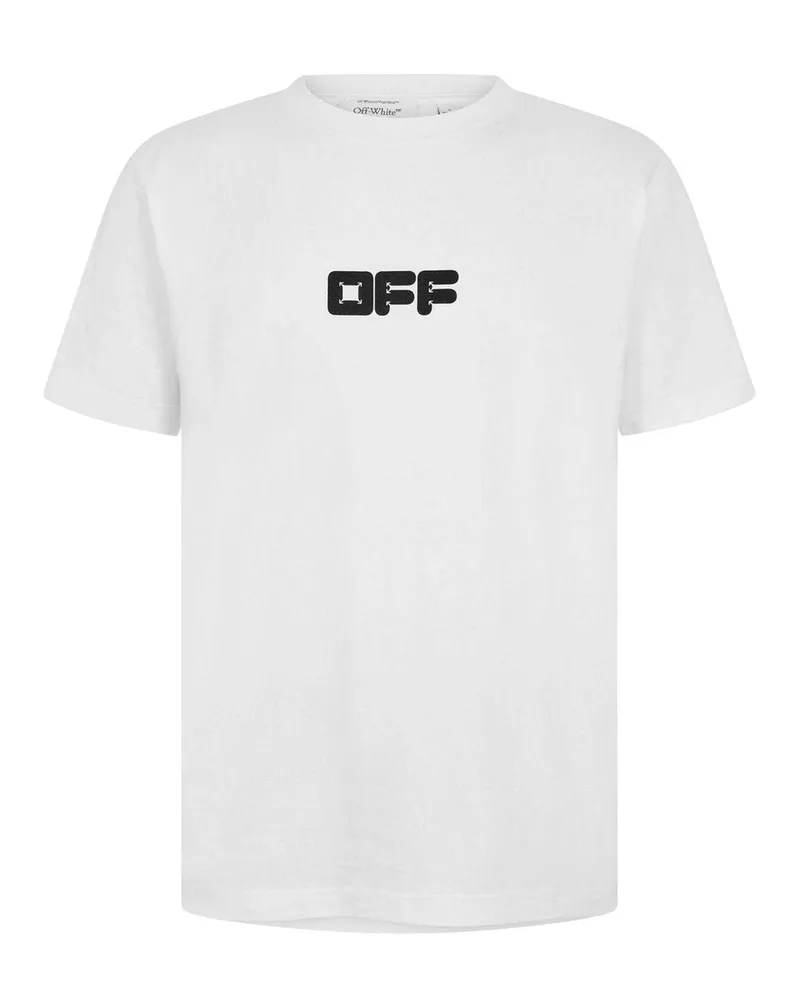 OFF-WHITE Off White - T-Shirt für Herren, Baumwolle, Schmal (Weiß Weiß