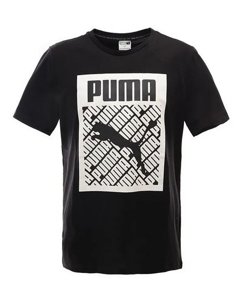 Puma Grafiklogo Herren Black T-Shirt Schwarz