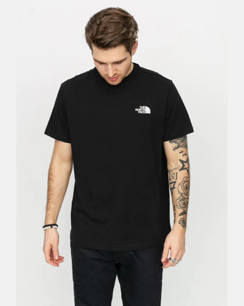 The North Face Mens SS einfache Kuppel T Shirt schwarz Schwarz