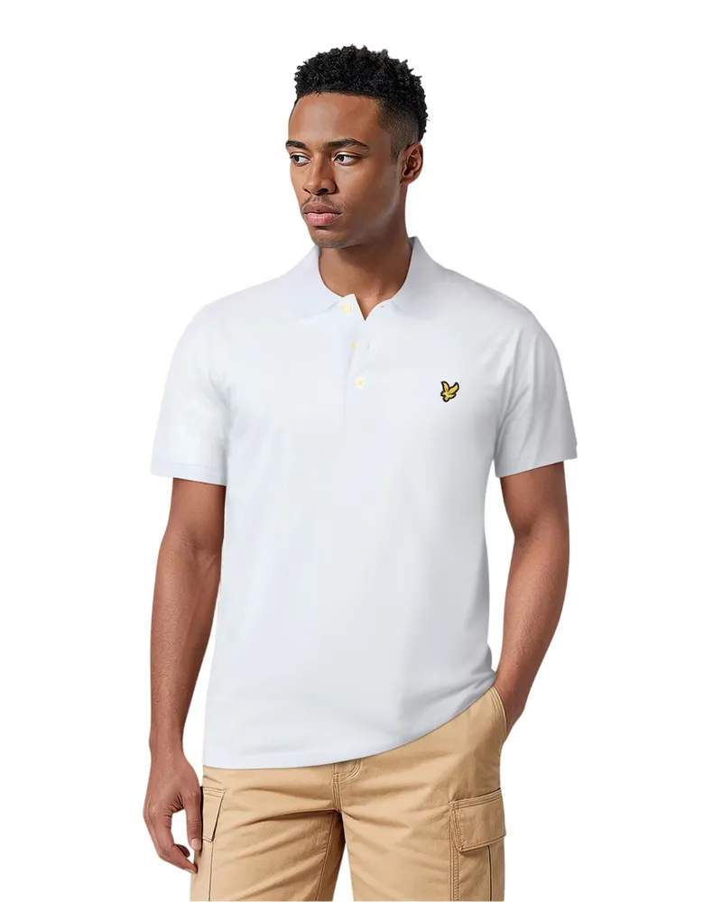 Lyle & Scott Poloshirt für Herren, kurzärmlig (Weiß Weiß