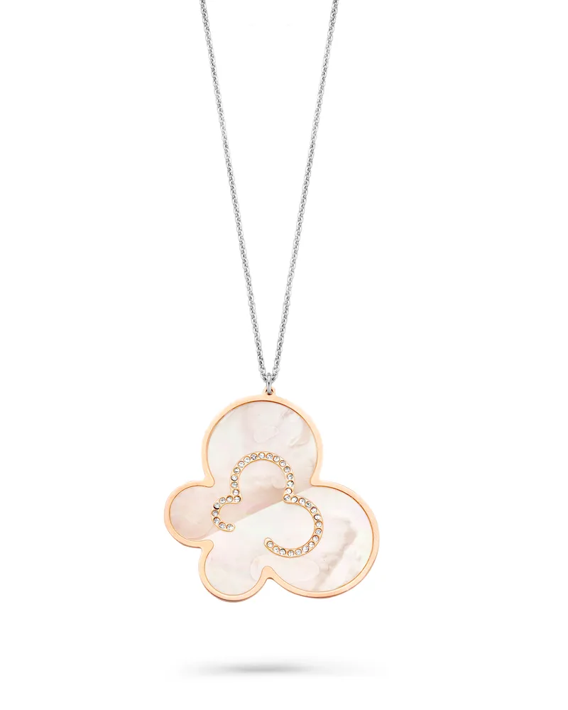 Orphelia Luna' Damenkette mit Anhänger aus 925er Sterlingsilber, Silber/Rosé, ZK-7166 Silber