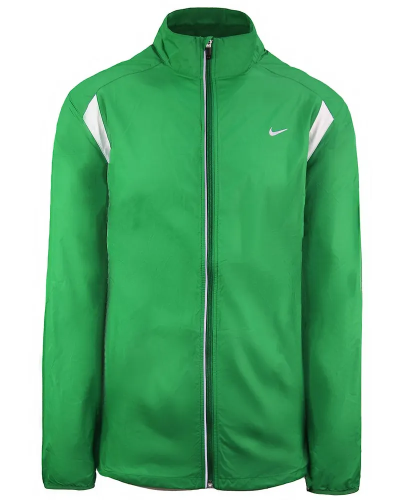 Nike Logo Langarm Zip Up Green Herren Leichte Jacke 320829 378 Grün