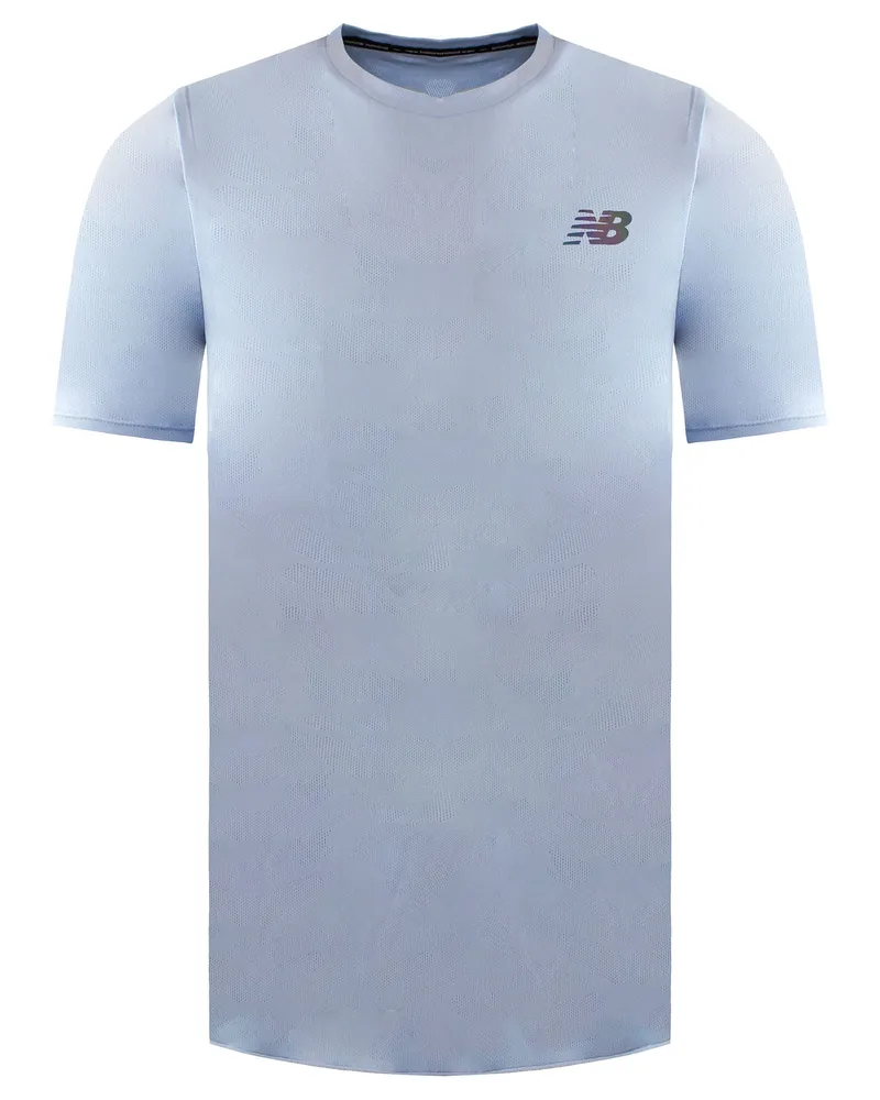 New Balance Q Speed ​​Jacquard Herren Hellblaues T-Shirt Hellblau