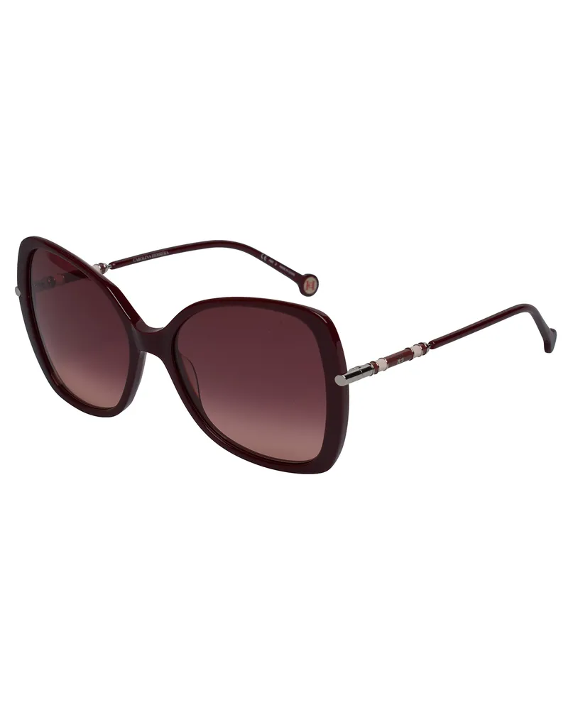 Carolina Herrera New York Damen Übergroße Quadratische Sonnenbrille CH0025/S Rot