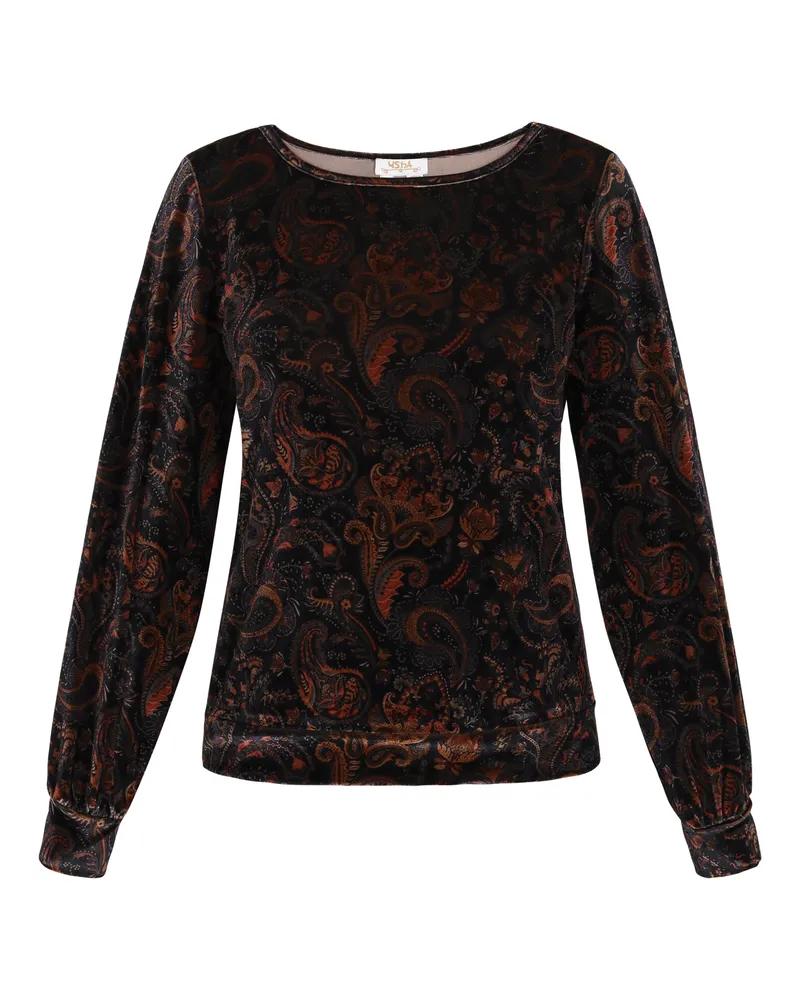 Usha Bluse Frauen dunkelviolett mehrfarbig Mehrfarbig