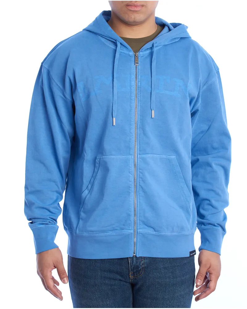La Martina Herren-Hoodie mit normaler Passform und Reißverschluss TMF319-JS329 Blau