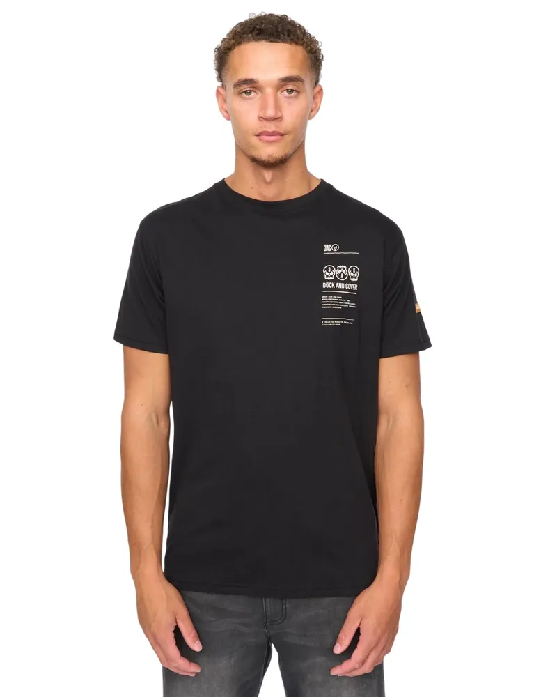 Duck and Cover Cramptone" T-Shirt für Herren (Schwarz Schwarz