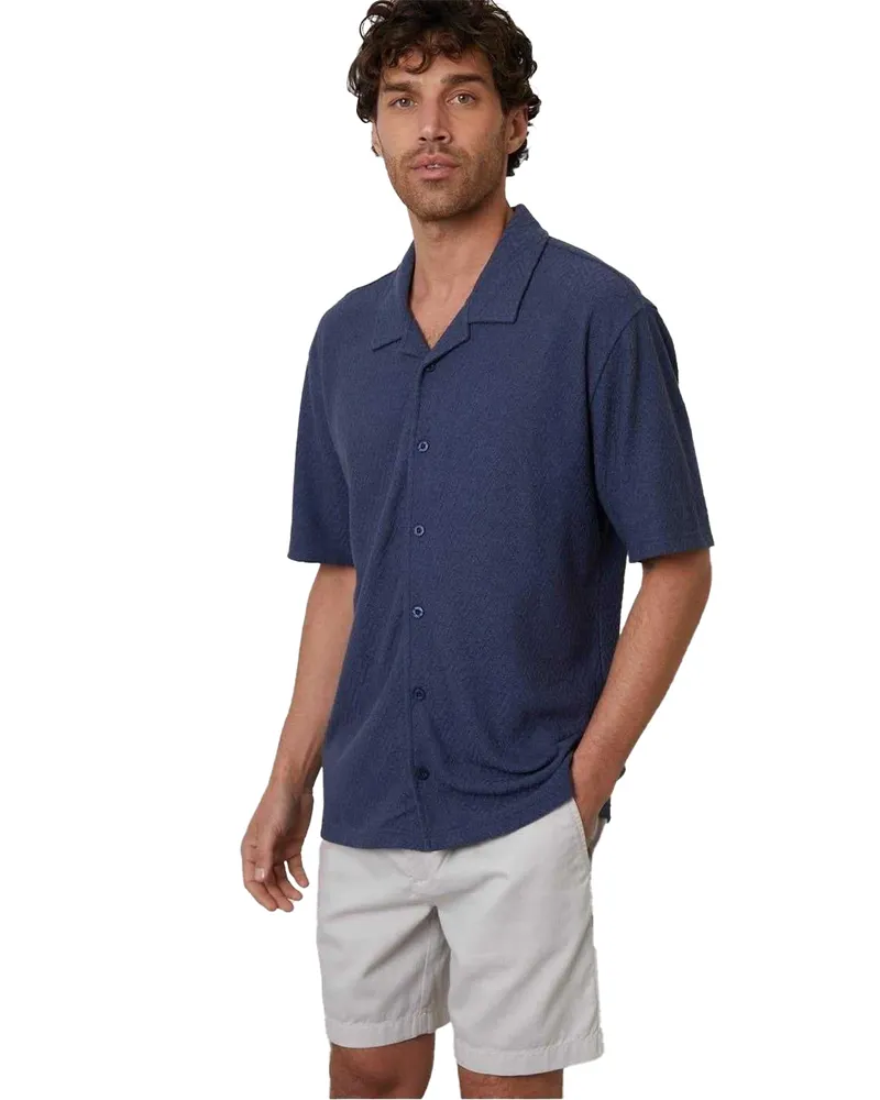 Threadbare Selkirk" Hemd für Herren, leger (Denim Blau