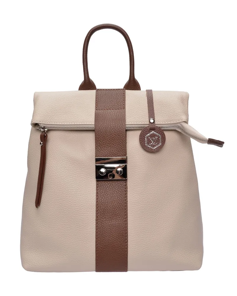Luisa Vannini Beige Rindsledertasche Beige