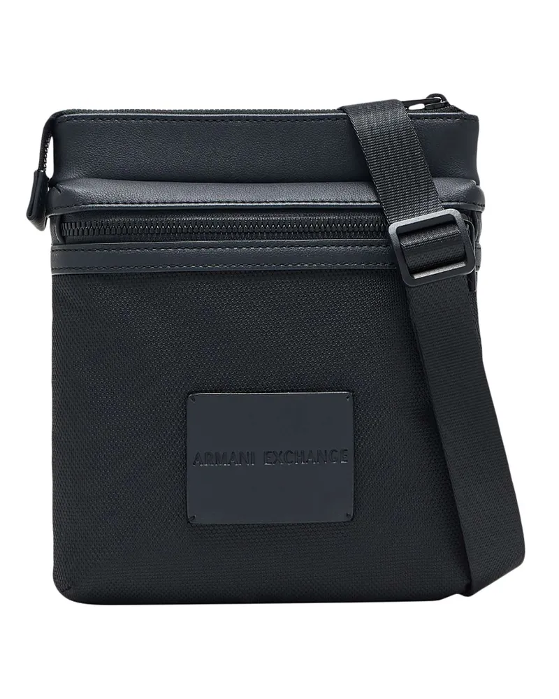 Armani Exchange Umhängetasche Mit Box-Logo, Schwarz Schwarz
