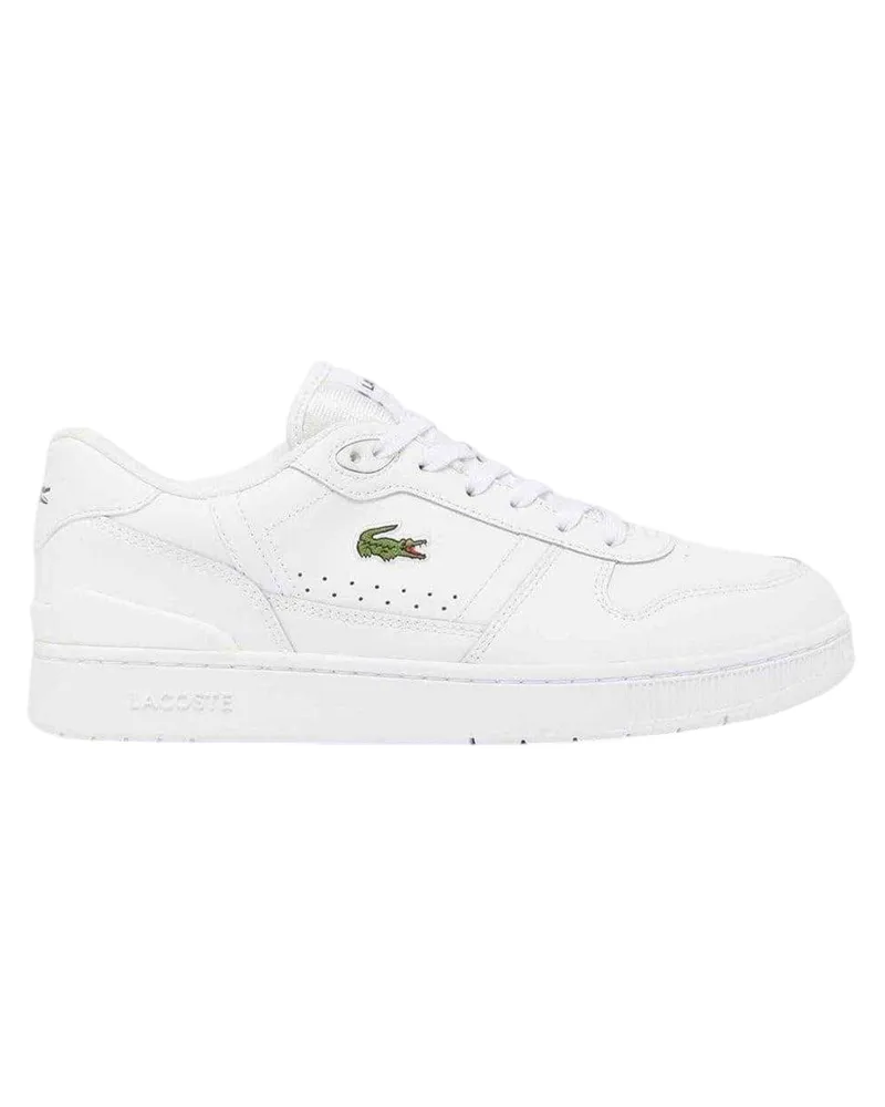 Lacoste T-Clip" Sneaker für Herren, Leder, Flach (Weiß Weiß