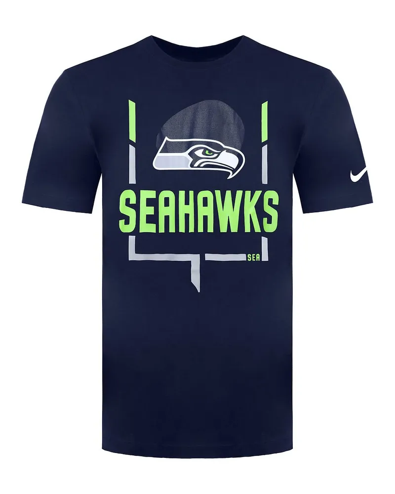 Nike NFL Seattle Seahawks Legend Goal Post Herren-T-Shirt, Marineblau Marineblau
