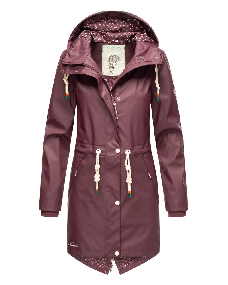 NAVAHOO Damen-Regenjacke "Tropical Stormoo" – wasserdicht - Rot Rot