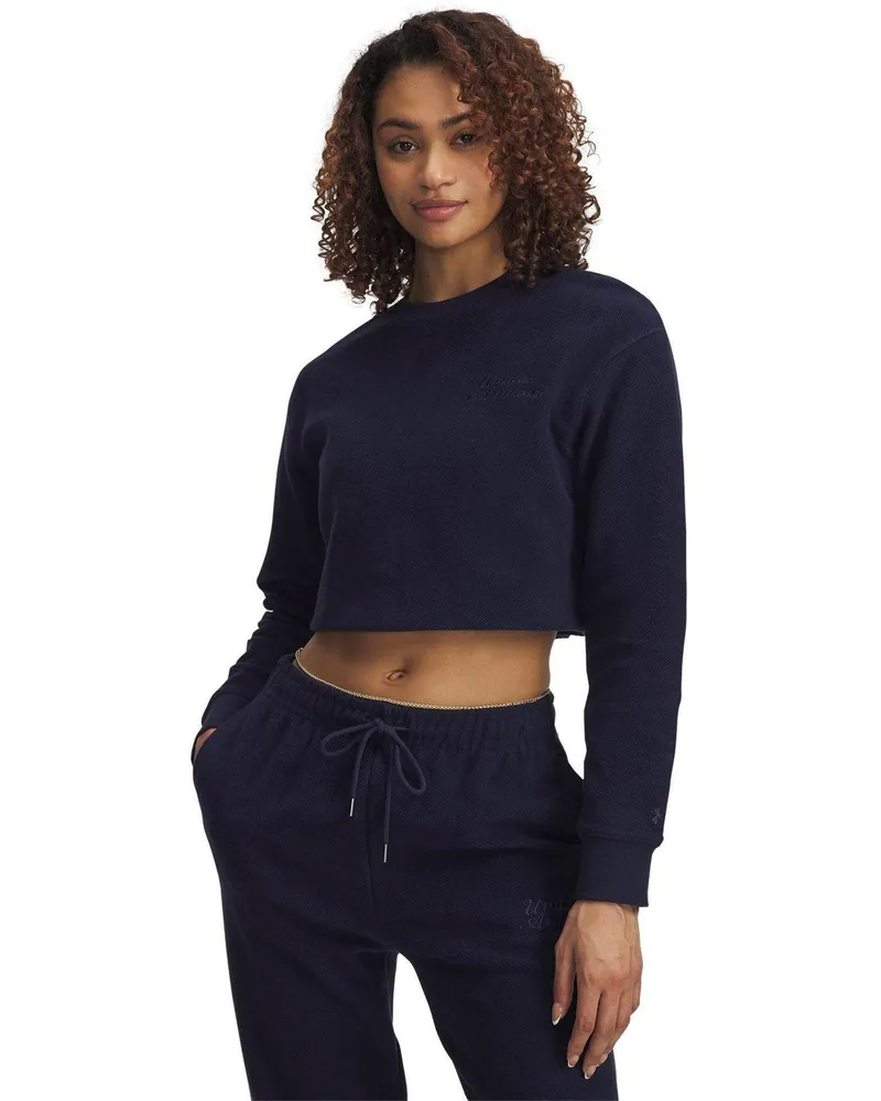 Under Armour Varsity" Kurzes Sweatshirt für Damen, Frottee (Blau Blau