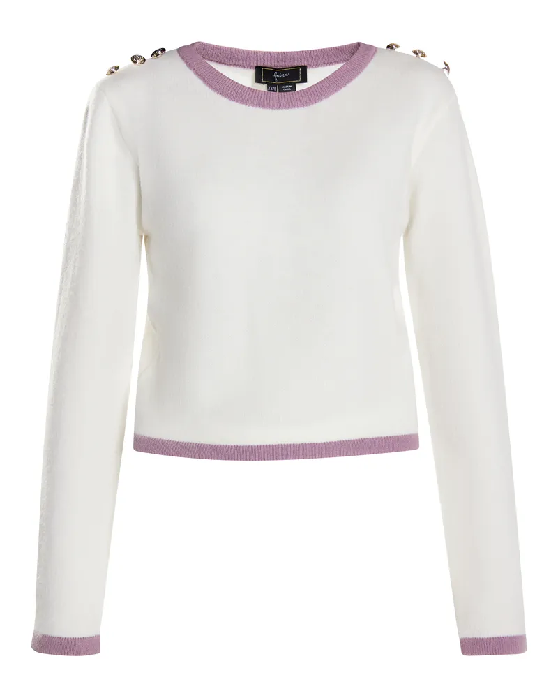FAINA Strickpullover Damen weiss Weiß