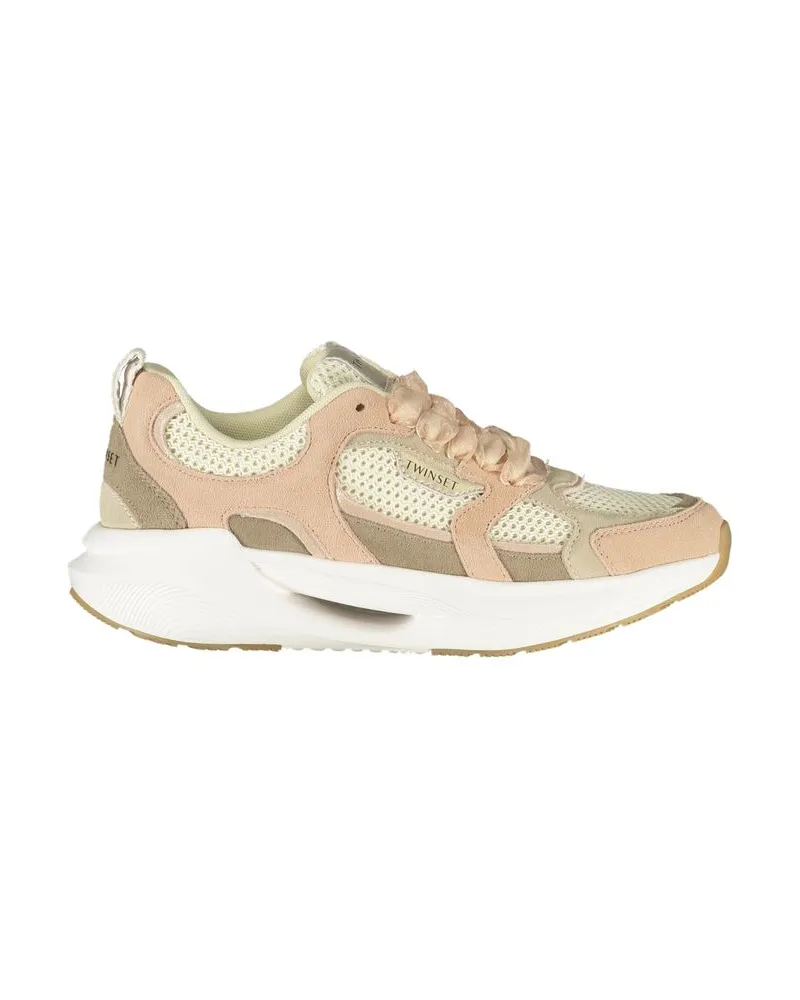 Twin-Set Pink Stoff Damen Sneaker Rosa