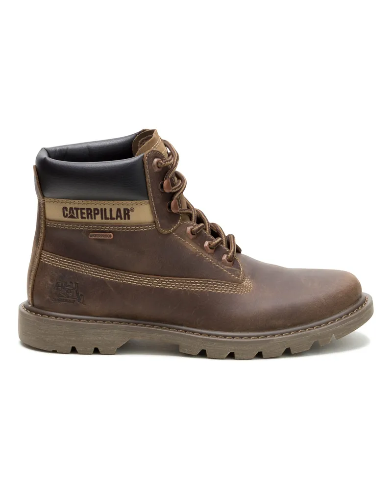 Caterpillar Footwear CAT) Herren Braune Wasserdichte Leder-Schnürstiefeletten - Colorado 2.0 Tractor Braun