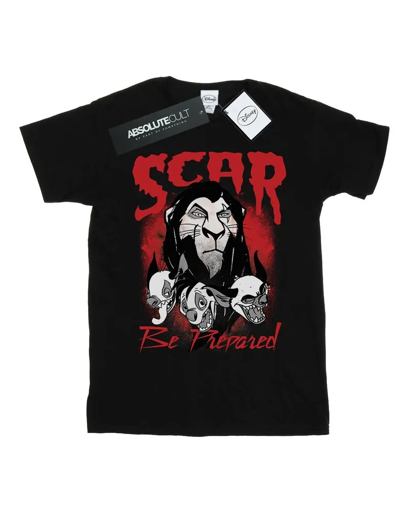 Disney The Lion King Be Prepared" T-Shirt für Herren (Schwarz Schwarz