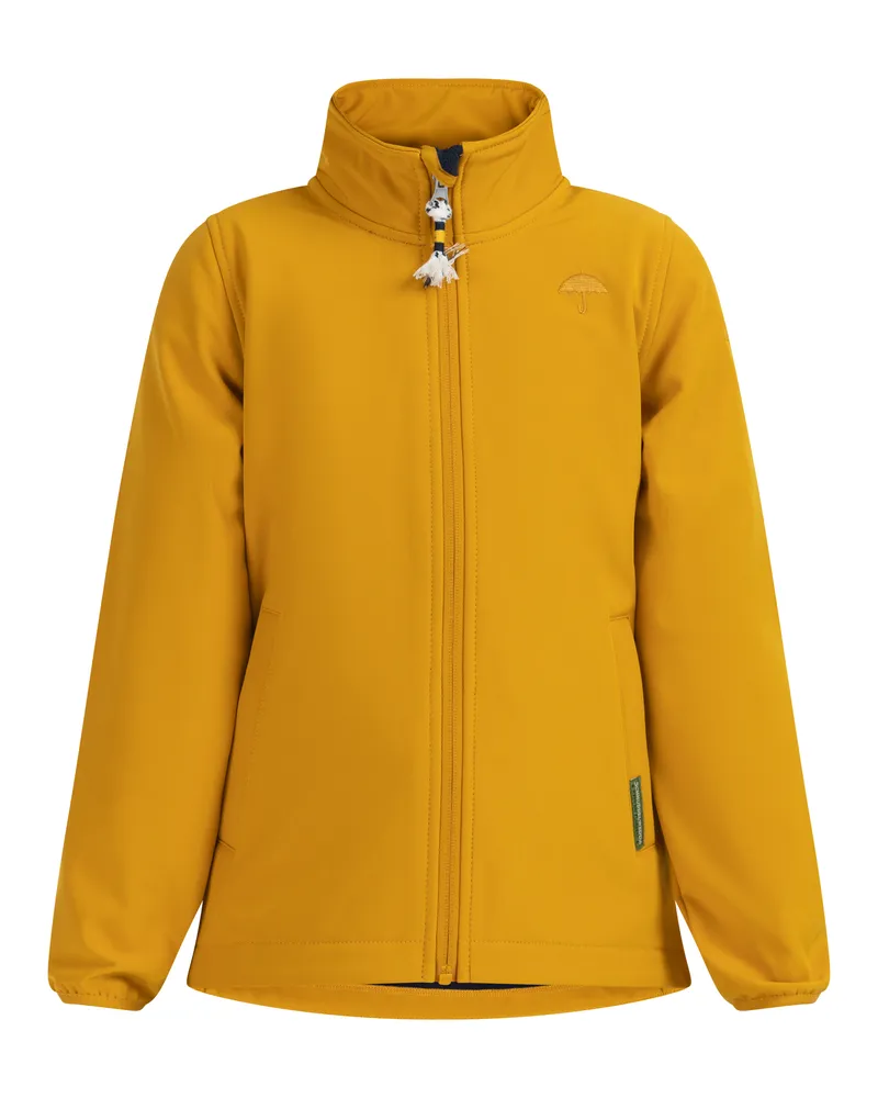 Schmuddelwedda Softshelljacke - recyceltes Material Mädchen senf Senfgelb