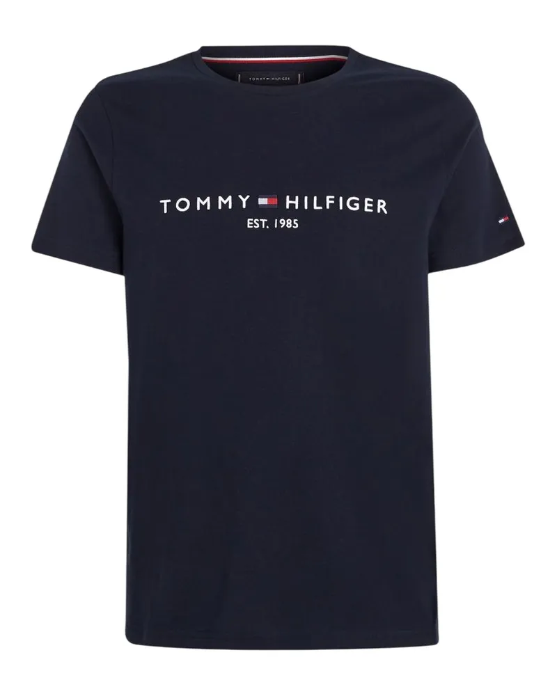 Tommy Hilfiger T-Shirt für Damen, Rundhalsausschnitt (Himmelblau Blau