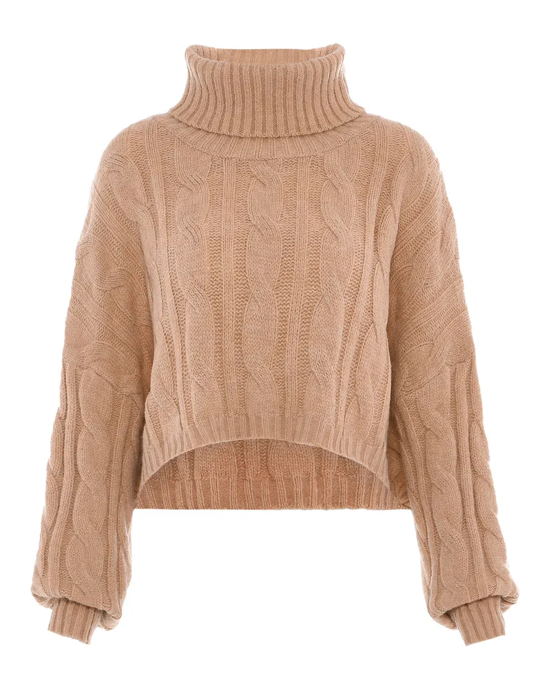 My Mo Rollkragenpullover Damen Beige Beige