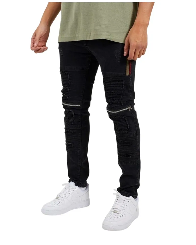 Brave Soul Elba" Jeans für Herren (Schwarz Schwarz