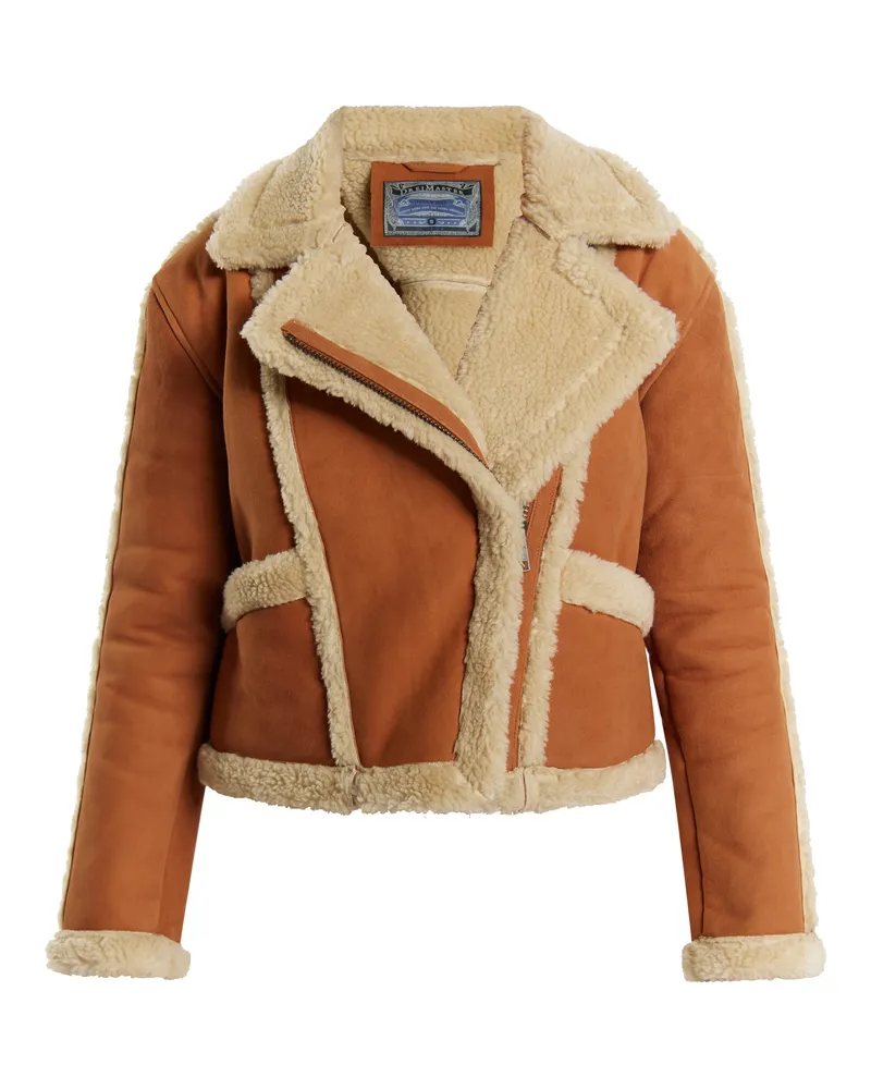 DreiMaster Bikerjacke aus Leder Damen Cognac Braun