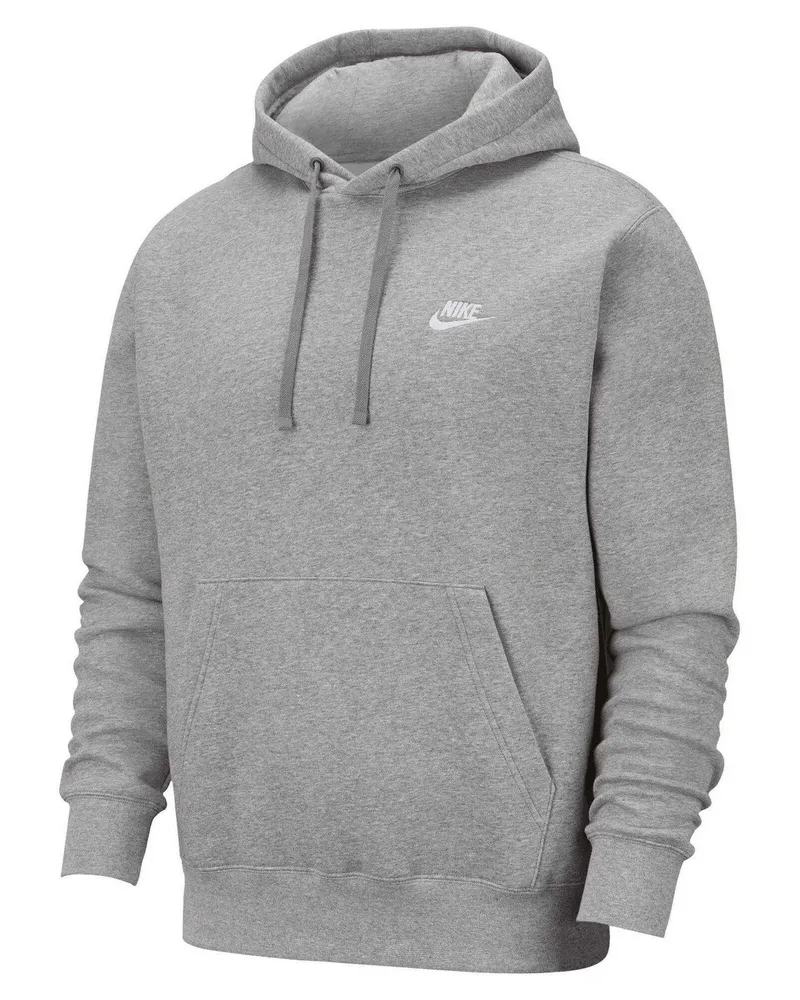 Nike Sportswear Club" Kapuzenpullover für Herren/Damen Unisex (Dunkelgrau/Mattiertes Silber/Weiß Dunkelgrau
