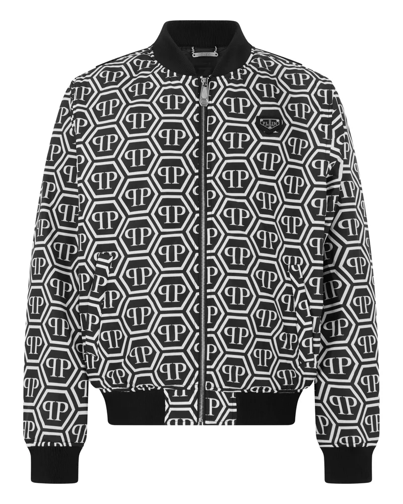 Philipp Plein Bomberjacke Monogram Schwarz