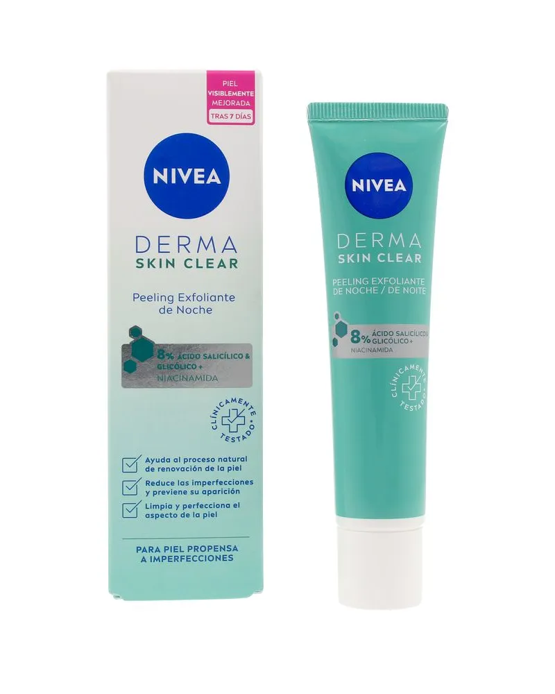 Nivea Derma Skin Clear Peeling Exfoliante Facial Noche 40 ml 