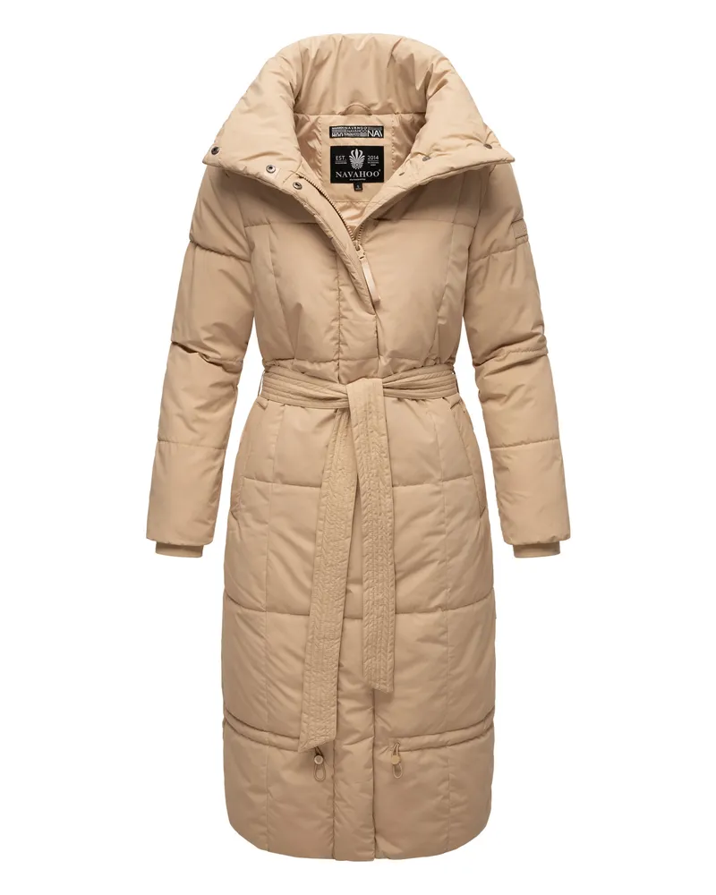 NAVAHOO Marikoo Damen Winterjacke Mirenaa – Lang & Elegant Warm Beige