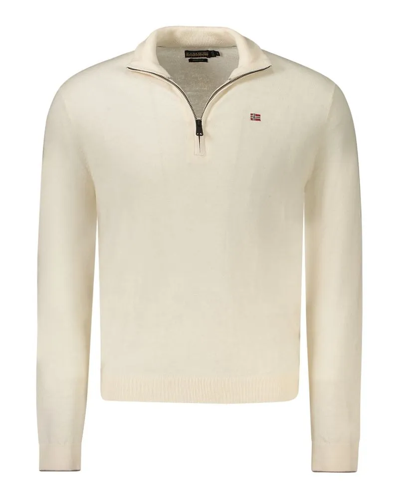 Napapijri Bianco Lana Herrenpullover Weiß