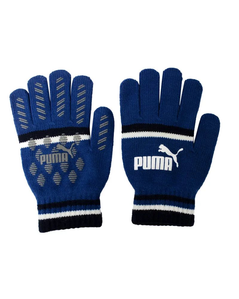 Puma Cat Magic Big Logo Winter Herren Handschuhe Blau Schwarz 041678 04 Schwarz