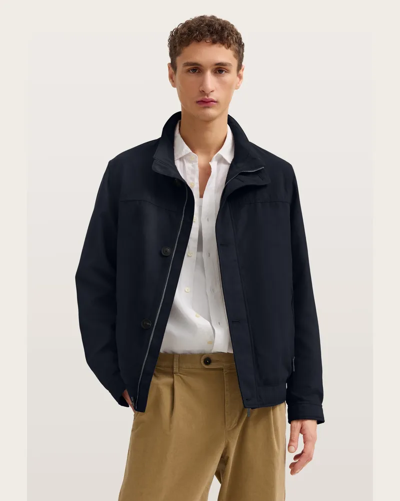 Bugatti Herren Blouson Regular Fit wasserabweisend Marineblau
