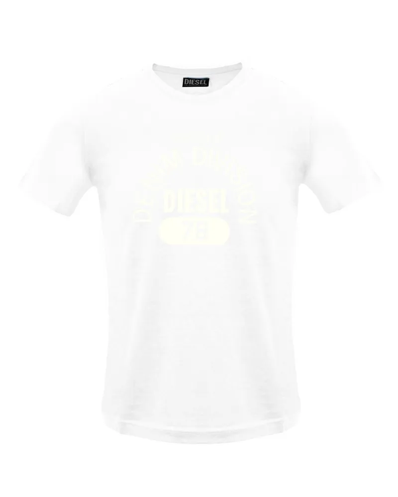 Diesel Monotones T‑Shirt „Property Of Denim Division" - Weiß Weiß