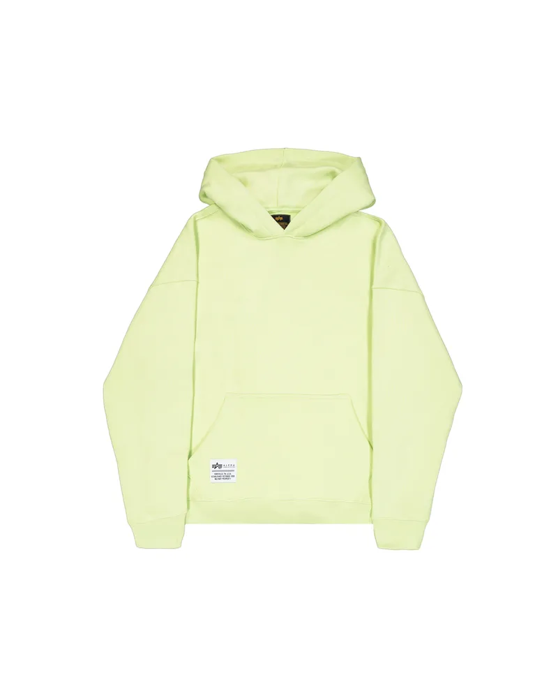 Alpha Industries Hoodie mit Logo-Print am Rücken - Gelb Gelb