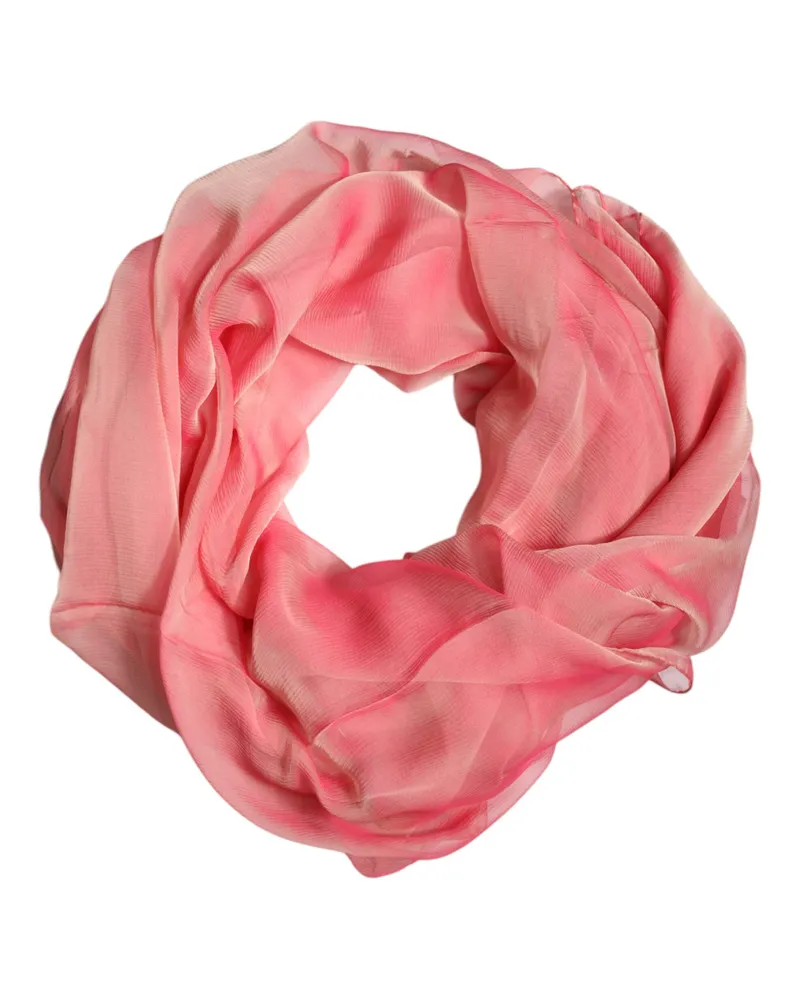 Dolce & Gabbana Rosa Seiderechteck Damenwickeltuch Schal Rosa