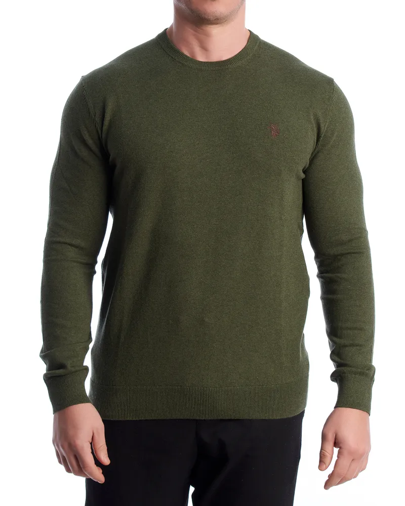 U.S. Polo Assn.  Herren Strickpullover mit Rundhalsausschnitt US40173035 Grün