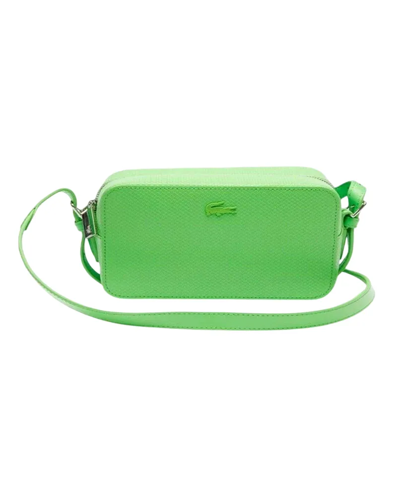 Lacoste Chantaco" Schultertasche für Damen , Kuh Leder (Grün Grün