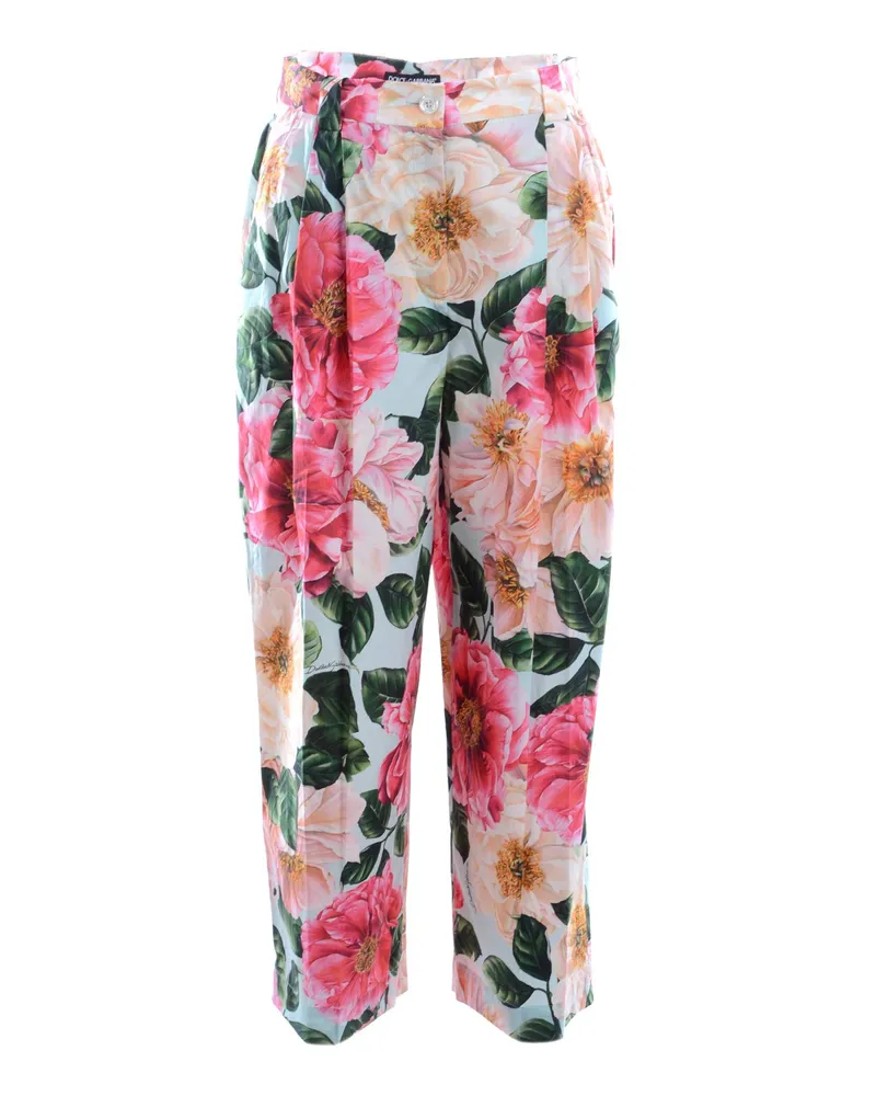 Dolce & Gabbana Women Flowers Trouser Rosa