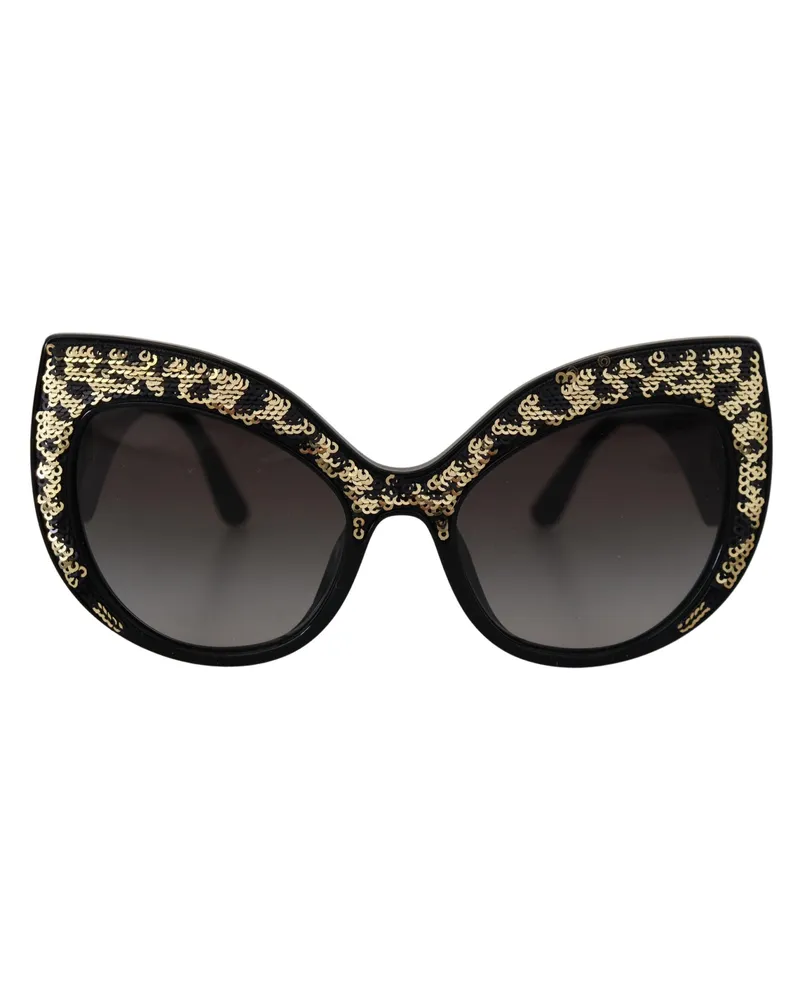 Dolce & Gabbana Black Gold Paillettenschmetterling Polarisierende DG4326 Damen Sonnenbrille Mehrfarbig