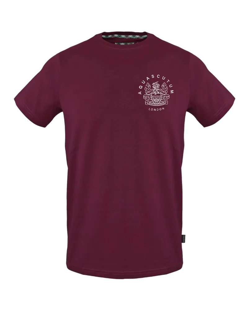 Aquascutum T-Shirt für Herren/Damen Unisex, Baumwolle (Rot Rot