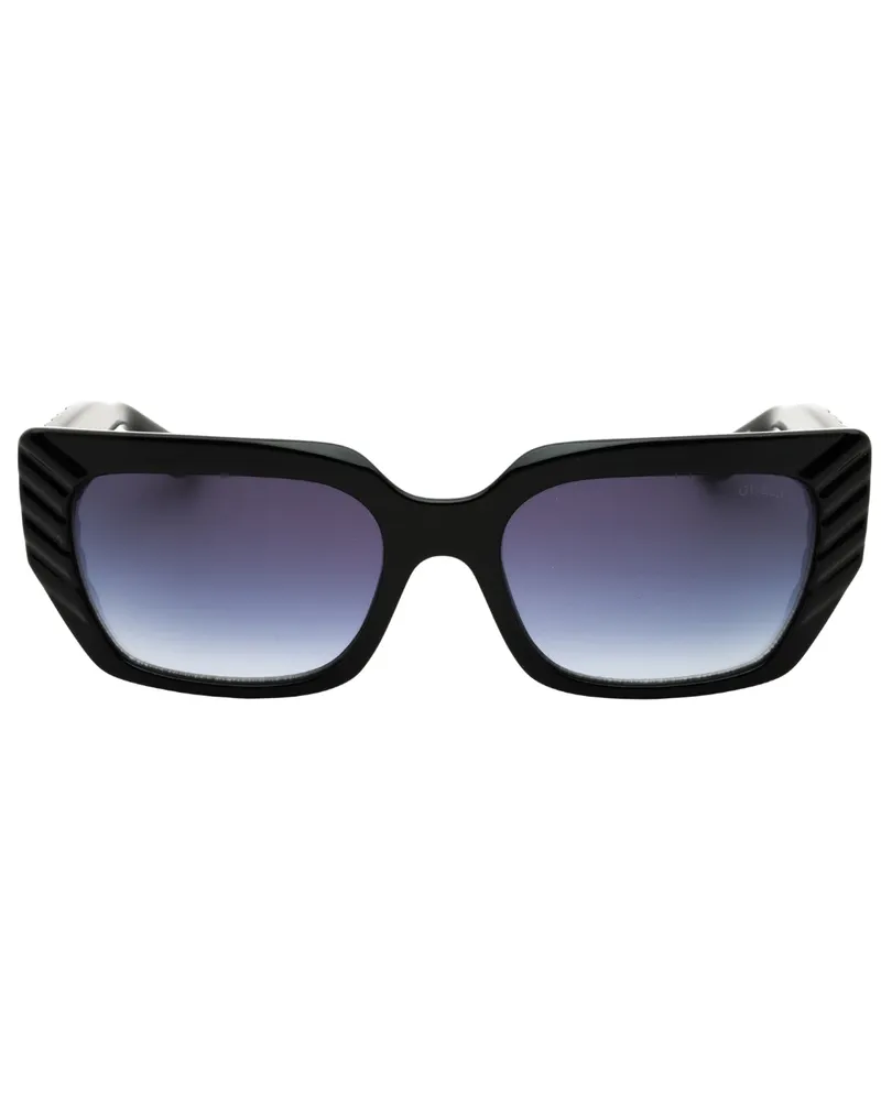 Guess Sonnenbrille Mit Glänzend Schwarzem Rahmen Und Rauchfarbenen Verlaufsgläsern Schwarz